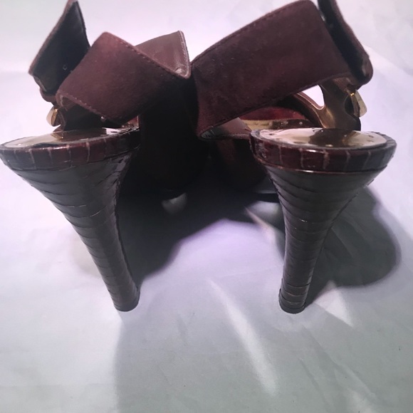 BCBG Brown Peep-toe Slingback’s size 7 $16 - Picture 3 of 5